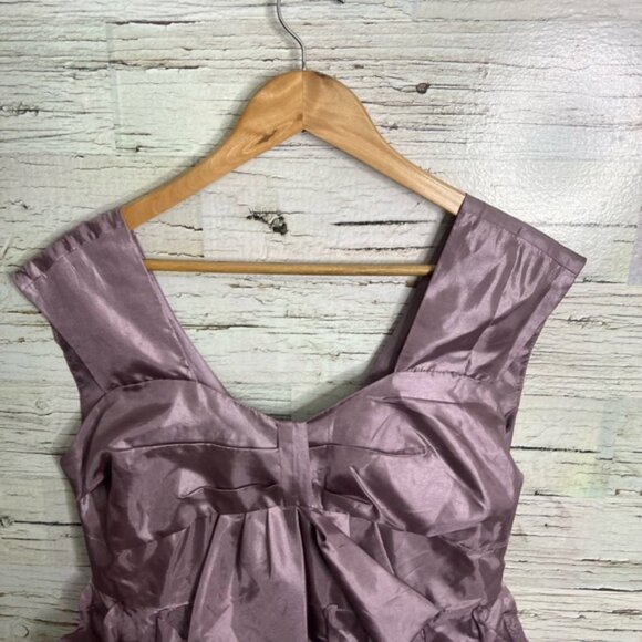 Ryu: Purple Ruffles Midi Dress Size large Anthropologie - Picture 3 of 7